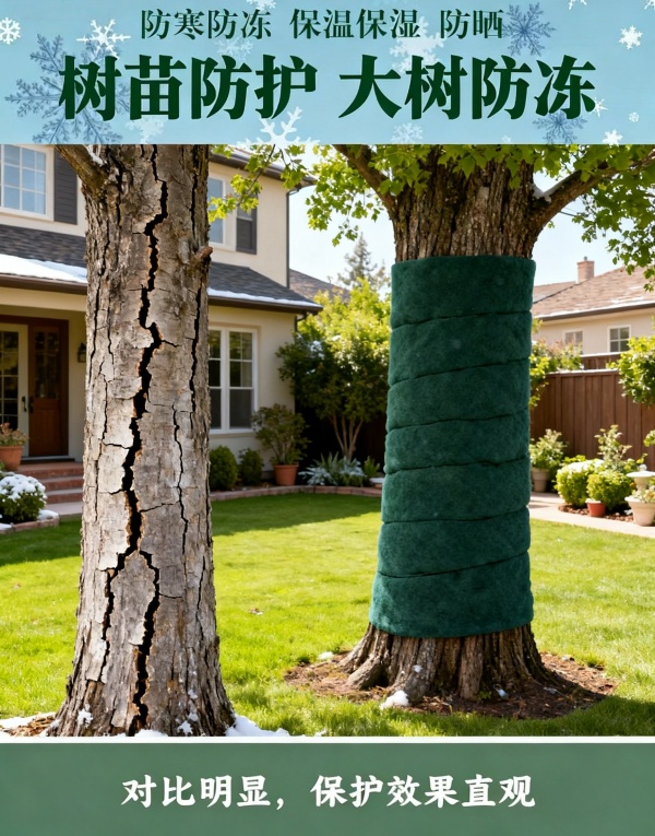 吉林园林工程加厚树木保温布，防寒保湿宽12厘米
